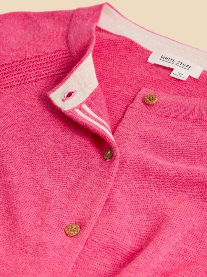 White Stuff KNITWEAR LULU KNIT CARDI Mid Pink 8211 Women White Stuff KNITWEAR LULU KNIT CARDI Mid Pink 8211 Women