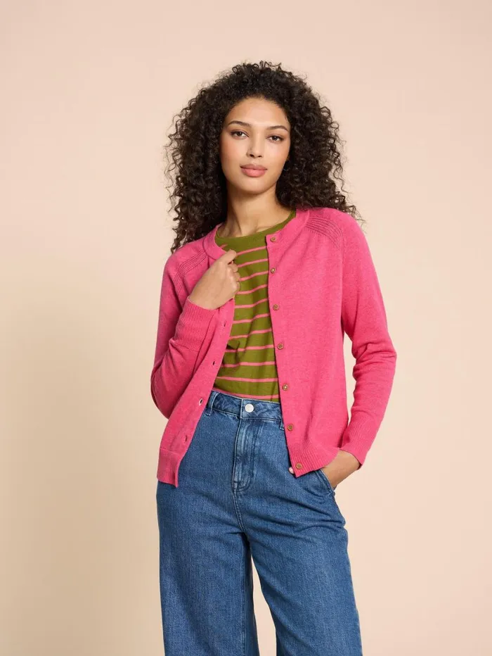 White Stuff KNITWEAR LULU KNIT CARDI Mid Pink 8211 Women White Stuff KNITWEAR LULU KNIT CARDI Mid Pink 8211 Women