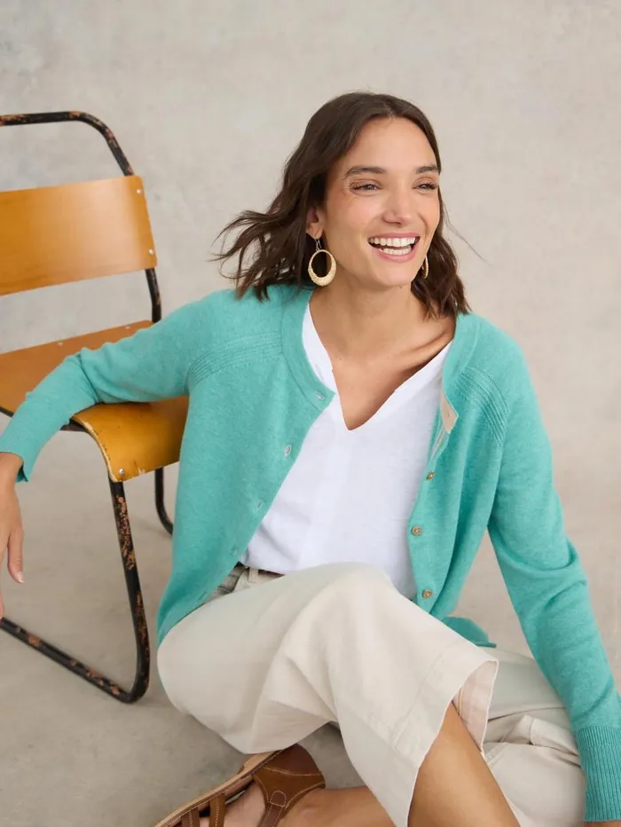 White Stuff KNITWEAR LULU KNIT CARDI Mid Teal 8211 Women White Stuff KNITWEAR LULU KNIT CARDI Mid Teal 8211 Women