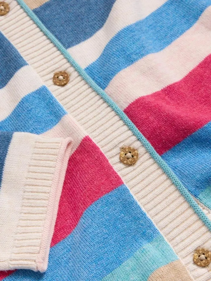 White Stuff KNITWEAR LULU STRIPED CARDI Pink Multi 8211 Women White Stuff KNITWEAR LULU STRIPED CARDI Pink Multi 8211 Women