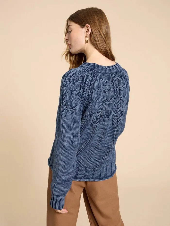 White Stuff KNITWEAR MIA CABLE JUMPER Indigo Blue 8211 Women White Stuff KNITWEAR MIA CABLE JUMPER Indigo Blue 8211 Women