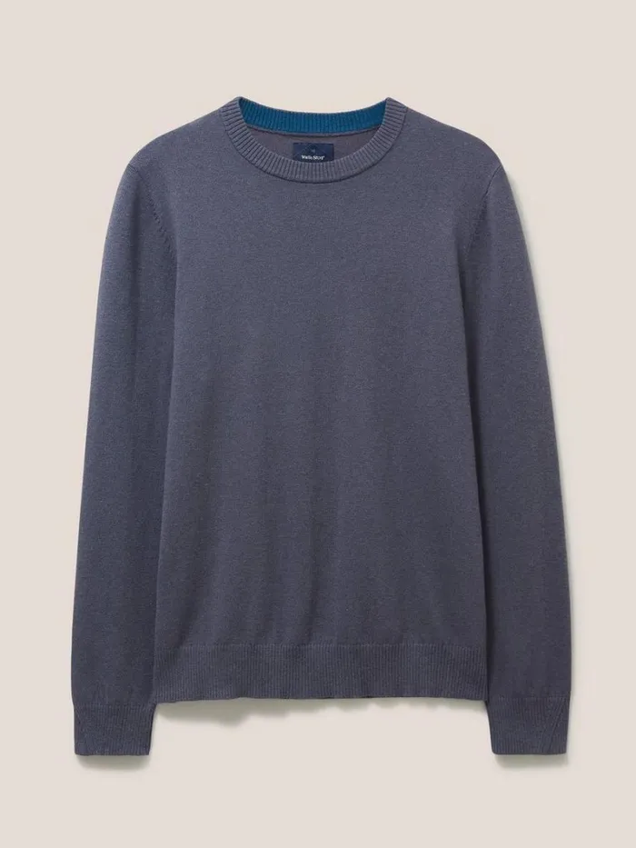 White Stuff KNITWEAR Newport Crew Knit Charcoal Grey 8211 Men White Stuff KNITWEAR Newport Crew Knit Charcoal Grey 8211 Men