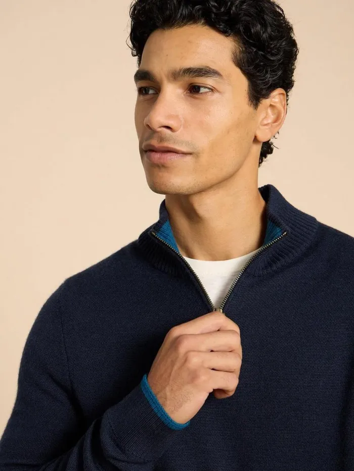 White Stuff KNITWEAR Newport Merino Jumper Dark Navy 8211 Men White Stuff KNITWEAR Newport Merino Jumper Dark Navy 8211 Men