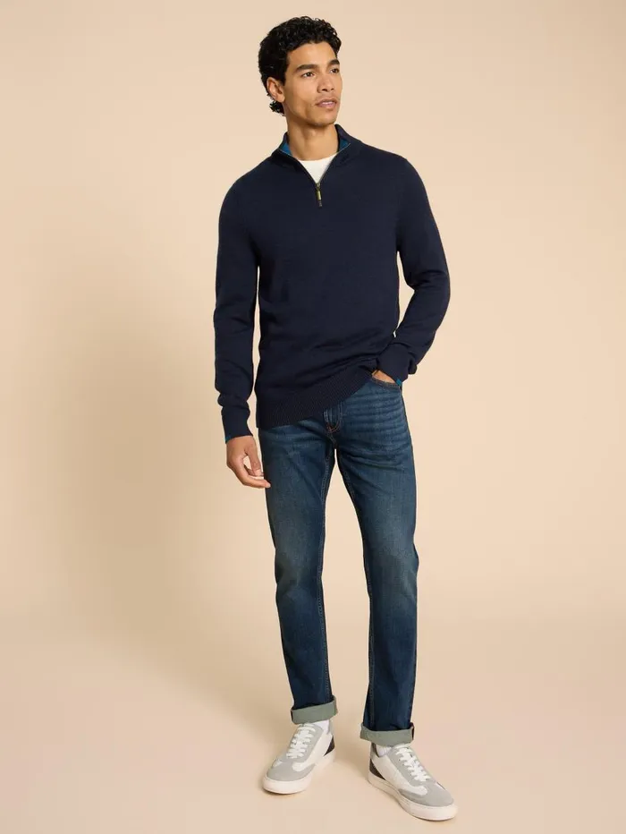 White Stuff KNITWEAR Newport Merino Jumper Dark Navy 8211 Men White Stuff KNITWEAR Newport Merino Jumper Dark Navy 8211 Men