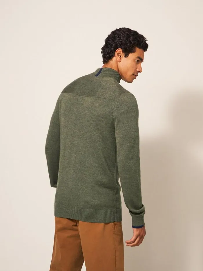White Stuff KNITWEAR Newport Merino Jumper Khaki Green 8211 Men White Stuff KNITWEAR Newport Merino Jumper Khaki Green 8211 Men