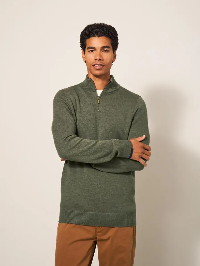White Stuff KNITWEAR Newport Merino Jumper Khaki Green 8211 Men White Stuff KNITWEAR Newport Merino Jumper Khaki Green 8211 Men