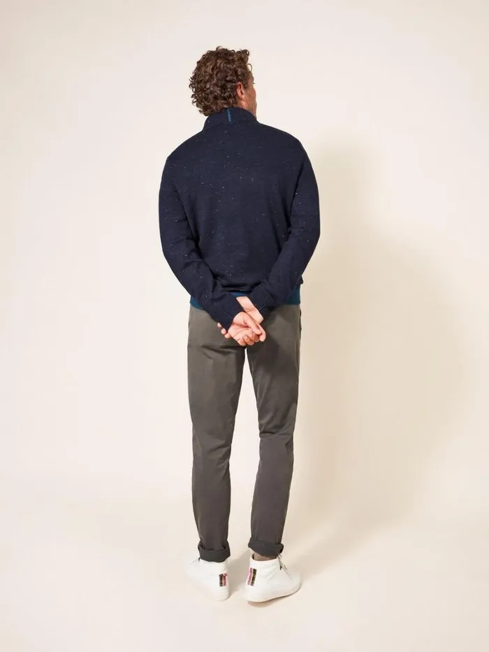 White Stuff KNITWEAR Newport Merino Nep Funnel Navy Multi 8211 Men White Stuff KNITWEAR Newport Merino Nep Funnel Navy Multi 8211 Men