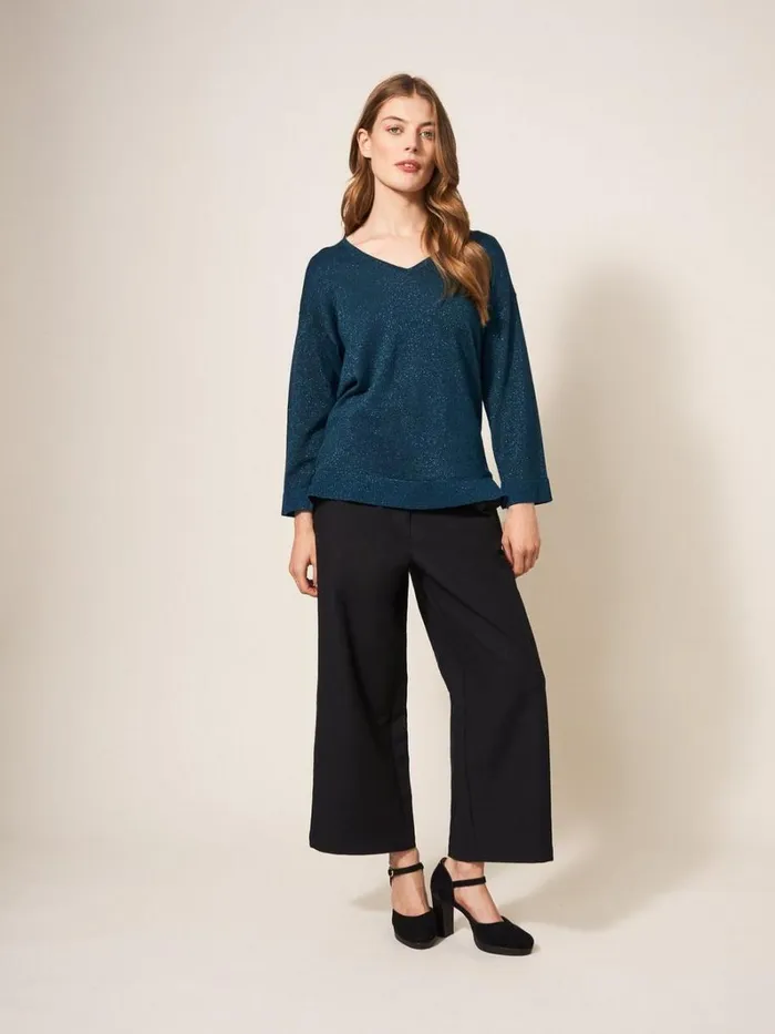 White Stuff KNITWEAR NIGHT SKY V NECK JUMPER Mid Teal 8211 Women White Stuff KNITWEAR NIGHT SKY V NECK JUMPER Mid Teal 8211 Women