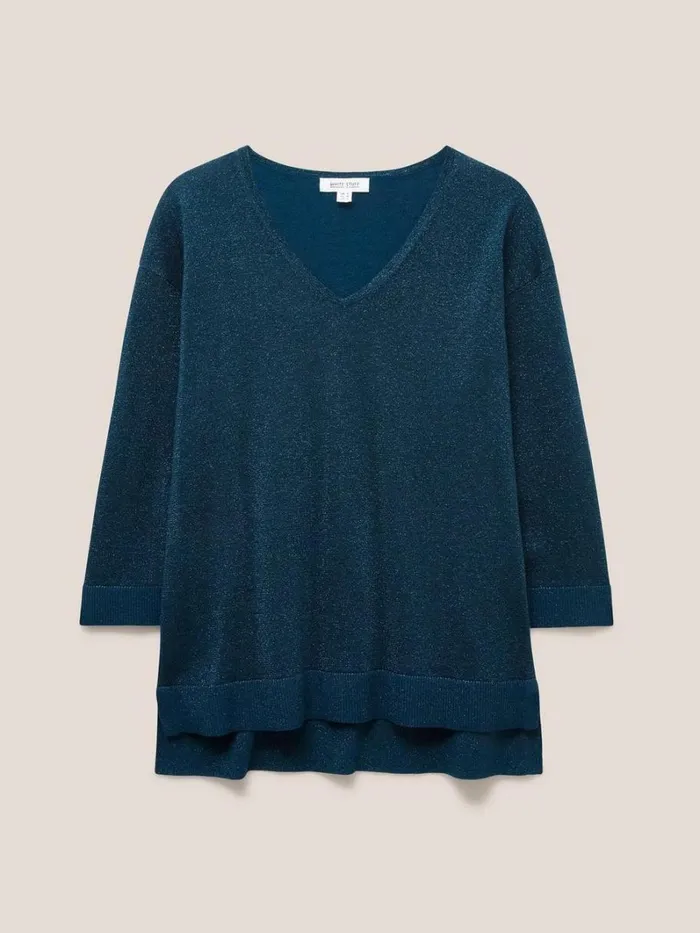 White Stuff KNITWEAR NIGHT SKY V NECK JUMPER Mid Teal 8211 Women White Stuff KNITWEAR NIGHT SKY V NECK JUMPER Mid Teal 8211 Women
