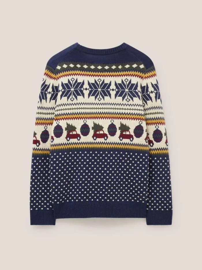 White Stuff KNITWEAR Novelty Fairisle Crew Navy Multi 8211 Men White Stuff KNITWEAR Novelty Fairisle Crew Navy Multi 8211 Men