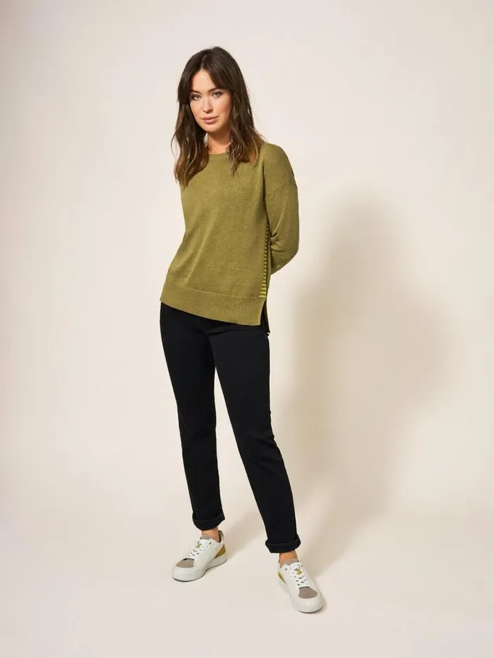 White Stuff KNITWEAR Olive Crew Neck Jumper Deep Green 8211 Women White Stuff KNITWEAR Olive Crew Neck Jumper Deep Green 8211 Women