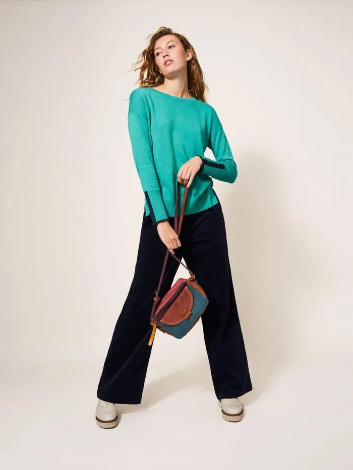 White Stuff KNITWEAR Olive Knitted Jumper Bright Blue 8211 Women