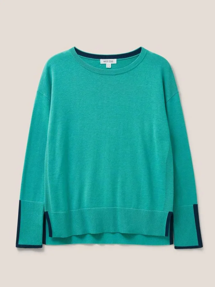 White Stuff KNITWEAR Olive Knitted Jumper Bright Blue 8211 Women