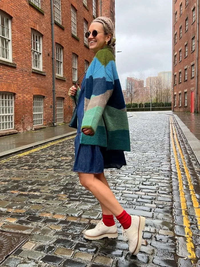 White Stuff KNITWEAR PATTI PATCHWORK CARDIGAN Green Multi 8211 Women