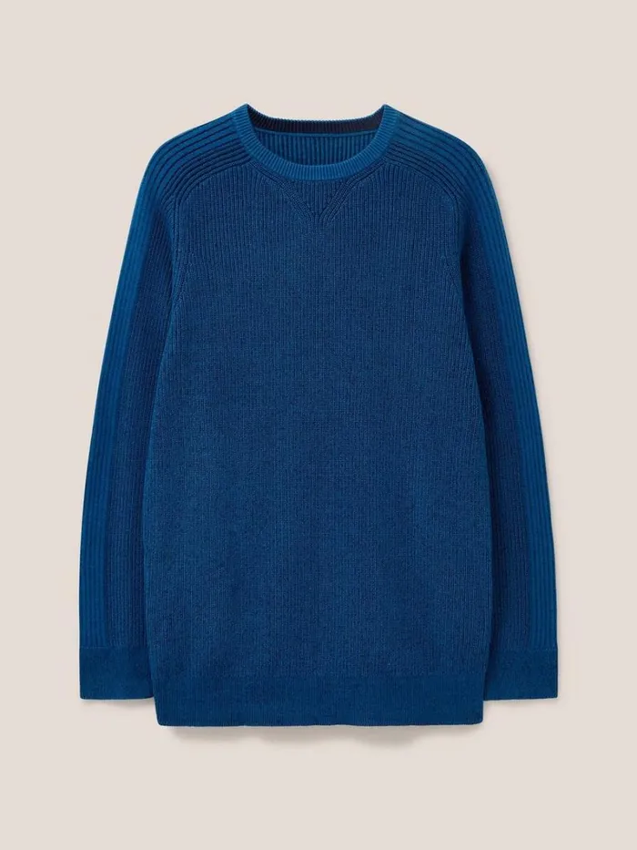 White Stuff KNITWEAR Pentire Crew Mid Teal 8211 Men White Stuff KNITWEAR Pentire Crew Mid Teal 8211 Men