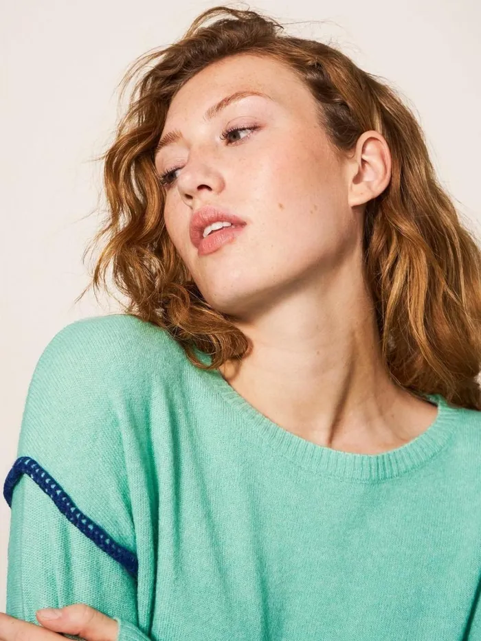 White Stuff KNITWEAR RIPPLE JUMPER Light Green 8211 Women White Stuff KNITWEAR RIPPLE JUMPER Light Green 8211 Women