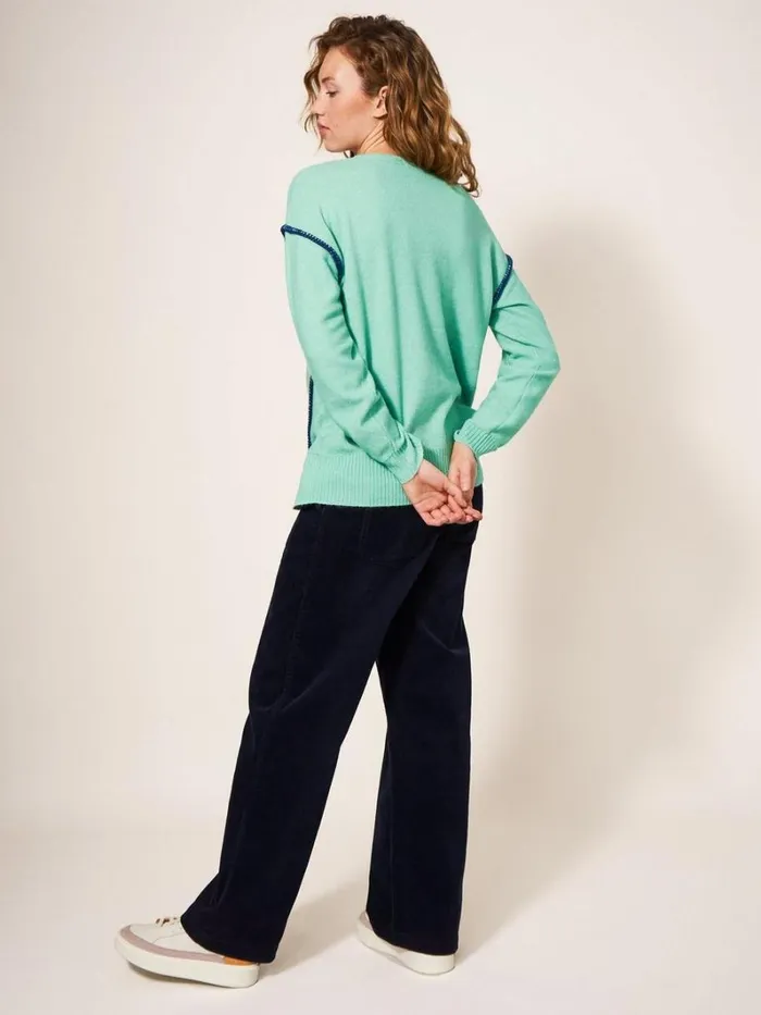 White Stuff KNITWEAR RIPPLE JUMPER Light Green 8211 Women White Stuff KNITWEAR RIPPLE JUMPER Light Green 8211 Women