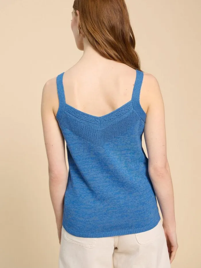 White Stuff KNITWEAR SAXON VEST Mid Blue 8211 Women White Stuff KNITWEAR SAXON VEST Mid Blue 8211 Women