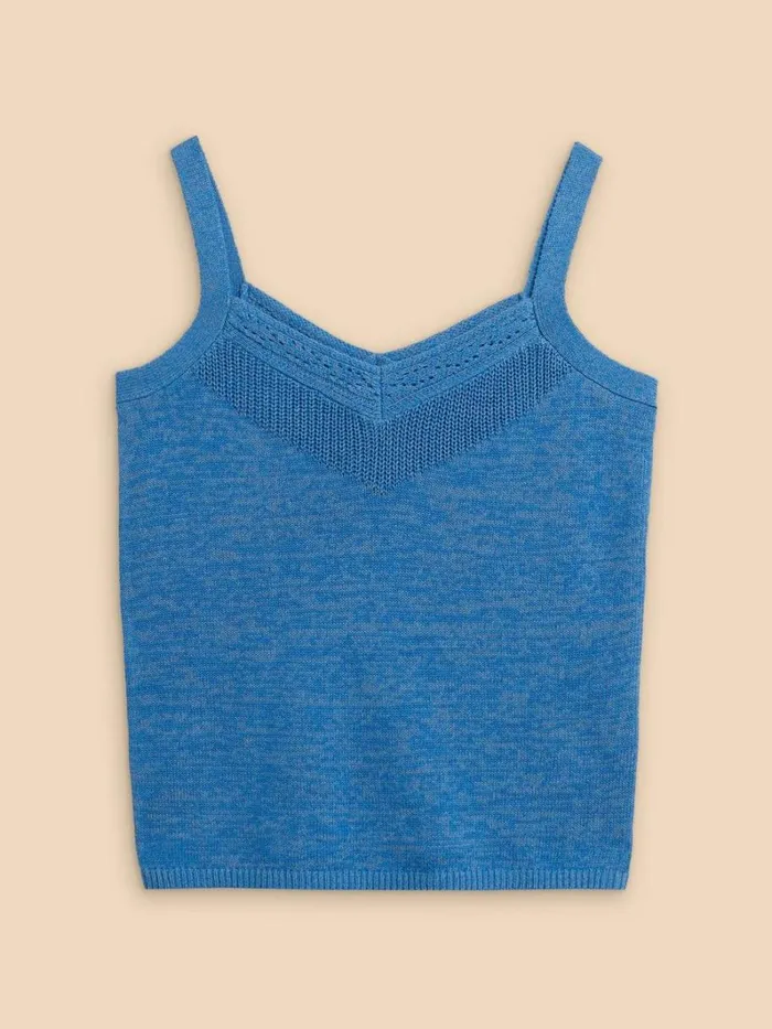 White Stuff KNITWEAR SAXON VEST Mid Blue 8211 Women White Stuff KNITWEAR SAXON VEST Mid Blue 8211 Women
