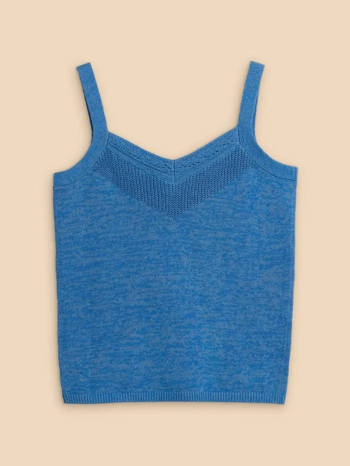 White Stuff KNITWEAR SAXON VEST Mid Blue 8211 Women White Stuff KNITWEAR SAXON VEST Mid Blue 8211 Women