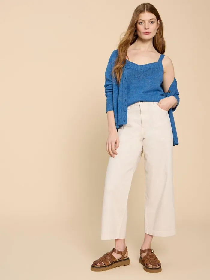 White Stuff KNITWEAR SAXON VEST Mid Blue 8211 Women White Stuff KNITWEAR SAXON VEST Mid Blue 8211 Women