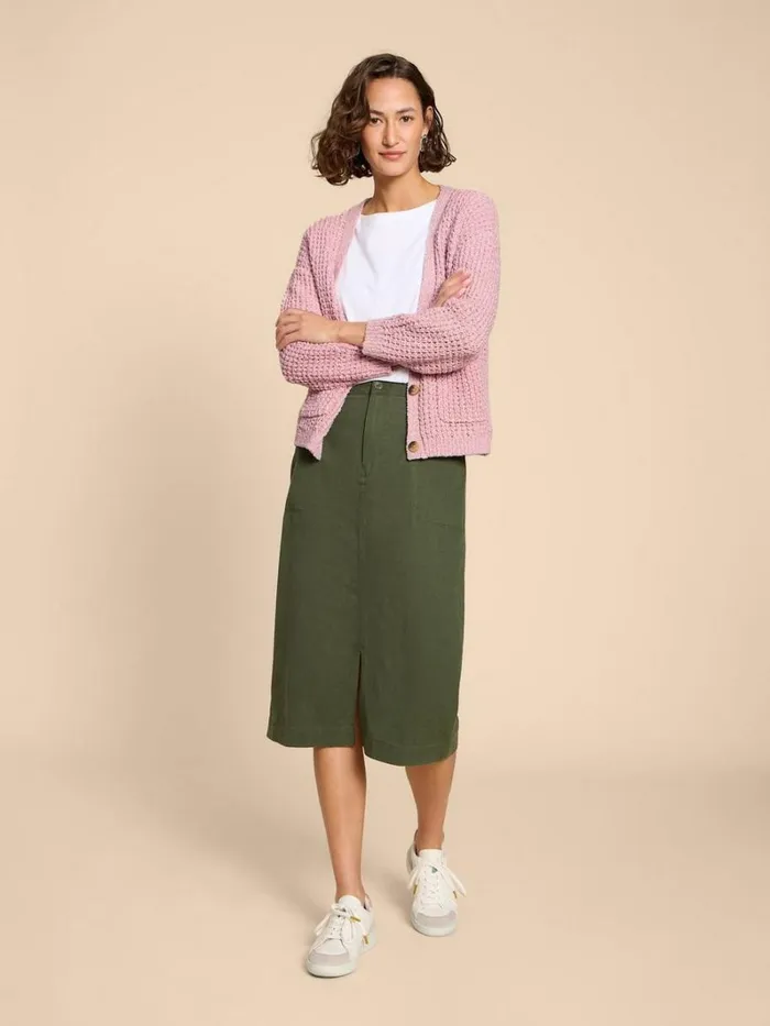 White Stuff KNITWEAR SESSI CARDI Dusty Pink 8211 Women