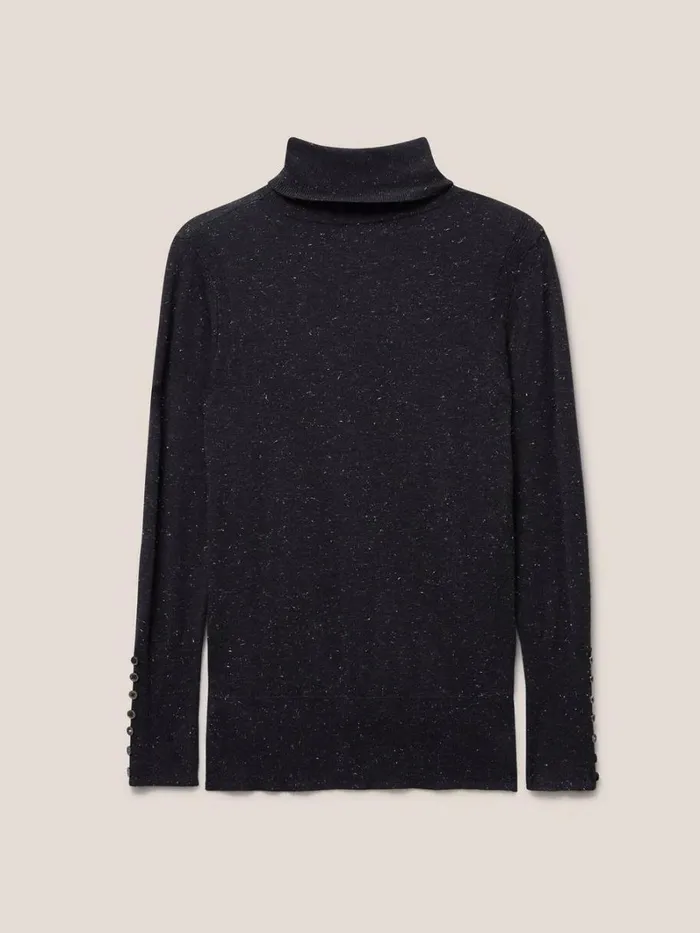 White Stuff KNITWEAR SPARKLE ROLL NECK JUMPER Charcoal Grey 8211 Women White Stuff KNITWEAR SPARKLE ROLL NECK JUMPER Charcoal Grey 8211 Women