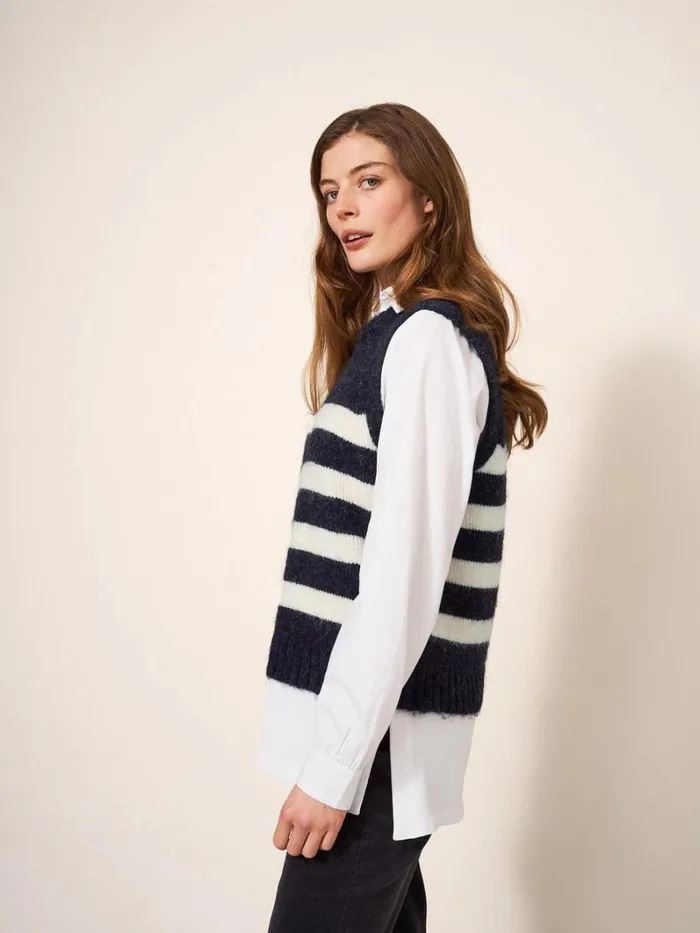 White Stuff KNITWEAR STRIPE TANK Black Multi 8211 Women