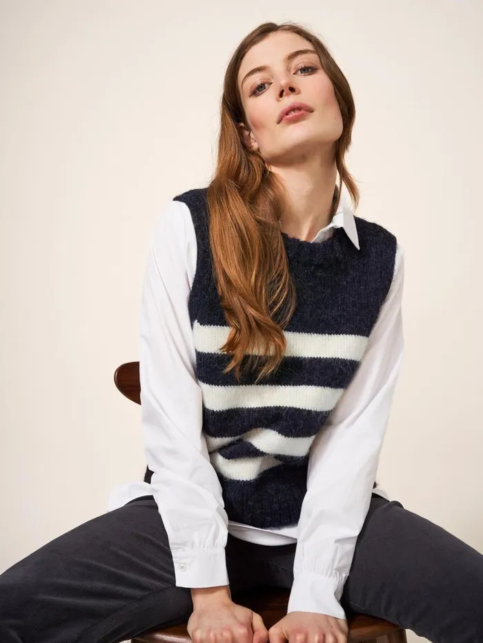 White Stuff KNITWEAR STRIPE TANK Black Multi 8211 Women White Stuff KNITWEAR STRIPE TANK Black Multi 8211 Women