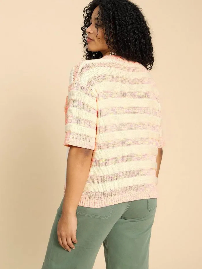 White Stuff KNITWEAR TERRY KNITTED TEE Orange Multi 8211 Women White Stuff KNITWEAR TERRY KNITTED TEE Orange Multi 8211 Women