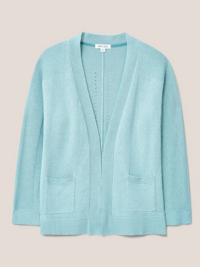 White Stuff KNITWEAR Tiana Open Neck Cardi Light Teal 8211 Women White Stuff KNITWEAR Tiana Open Neck Cardi Light Teal 8211 Women