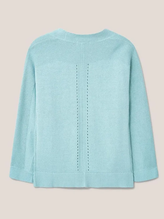 White Stuff KNITWEAR Tiana Open Neck Cardi Light Teal 8211 Women White Stuff KNITWEAR Tiana Open Neck Cardi Light Teal 8211 Women