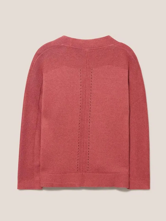 White Stuff KNITWEAR Tiana Open Neck Cardi Mid Pink 8211 Women White Stuff KNITWEAR Tiana Open Neck Cardi Mid Pink 8211 Women