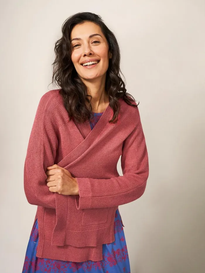 White Stuff KNITWEAR Tiana Open Neck Cardi Mid Pink 8211 Women White Stuff KNITWEAR Tiana Open Neck Cardi Mid Pink 8211 Women