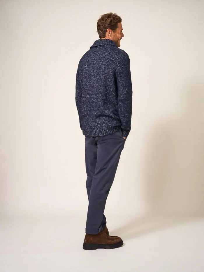 White Stuff KNITWEAR Twisted Cable Shawl Dark Navy 8211 Men White Stuff KNITWEAR Twisted Cable Shawl Dark Navy 8211 Men