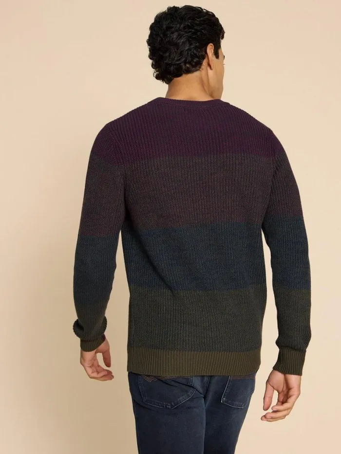 White Stuff KNITWEAR Twisted Colourblock Jumper Plum Multi 8211 Men White Stuff KNITWEAR Twisted Colourblock Jumper Plum Multi 8211 Men