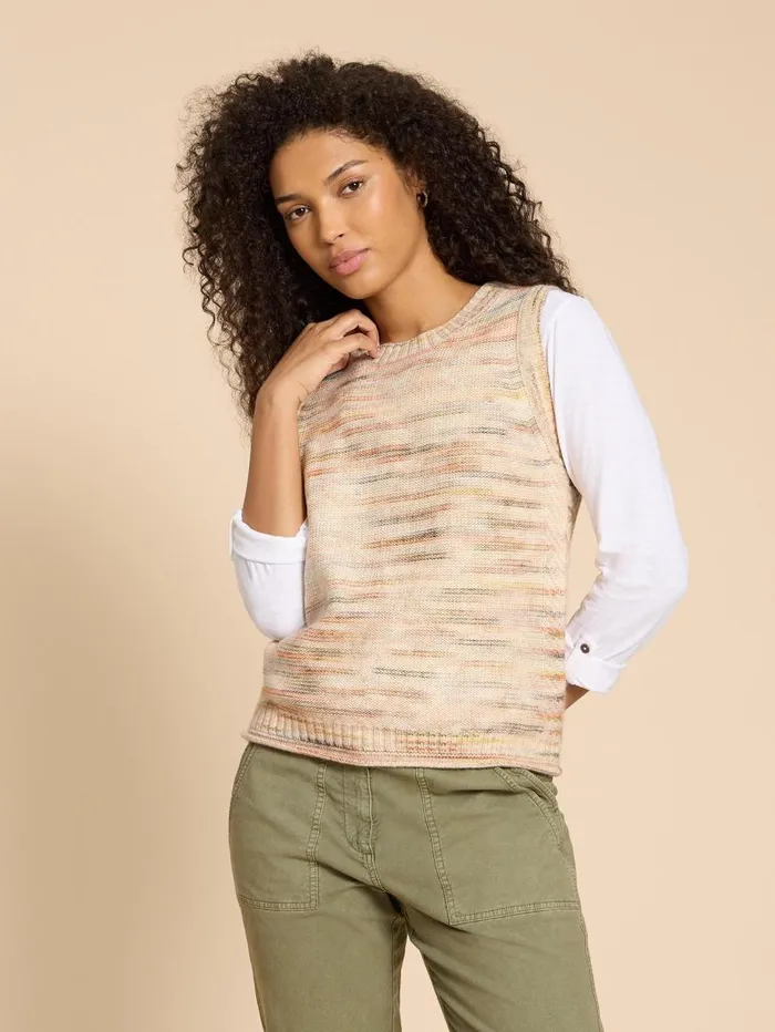 White Stuff KNITWEAR WICKHAM TANK Ivory Multi 8211 Women