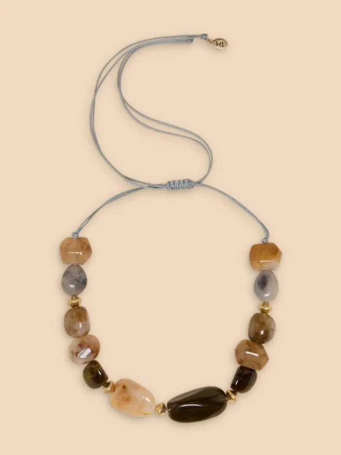 White Stuff NECKLACES Lena Necklace Grey Multi 8211 Women White Stuff NECKLACES Lena Necklace Grey Multi 8211 Women