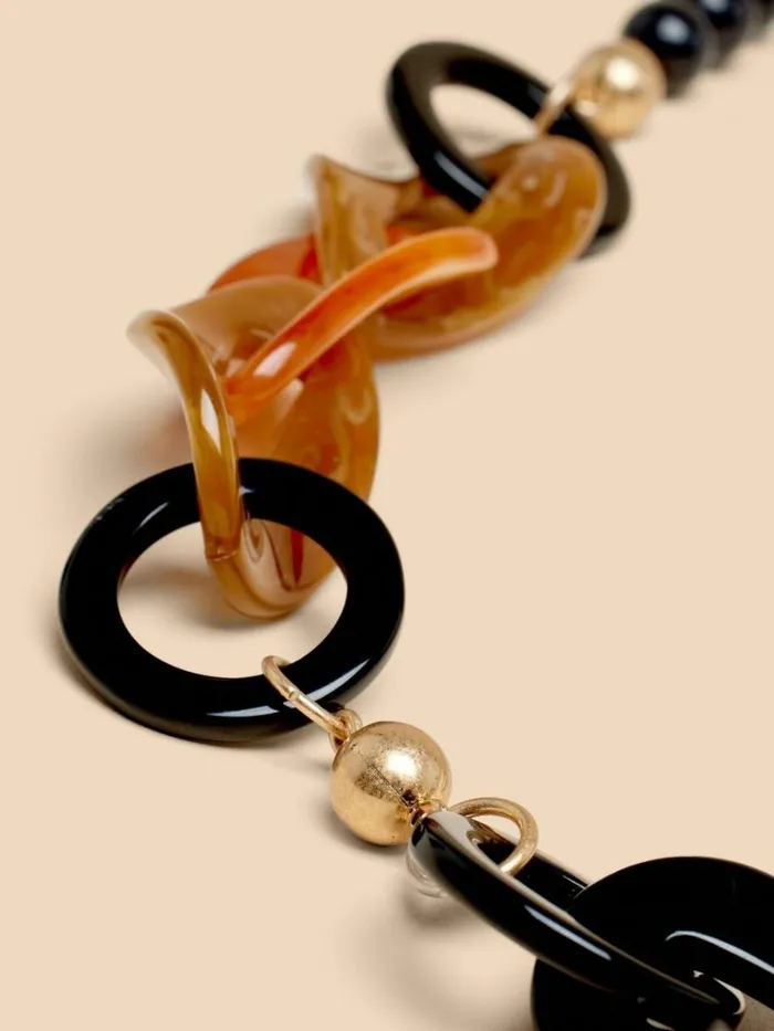 White Stuff NECKLACES Lili Long Chain Bead Necklace Black Multi 8211 Women