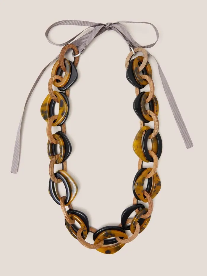 White Stuff NECKLACES Zinnia Long Chain Necklace Brown Multi 8211 Women White Stuff NECKLACES Zinnia Long Chain Necklace Brown Multi 8211 Women