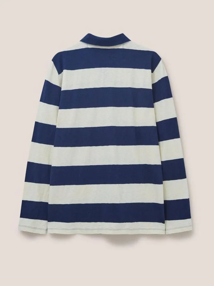 White Stuff POLO SHIRTS Block Stripe LS Polo Ivory Multi 8211 Men White Stuff POLO SHIRTS Block Stripe LS Polo Ivory Multi 8211 Men