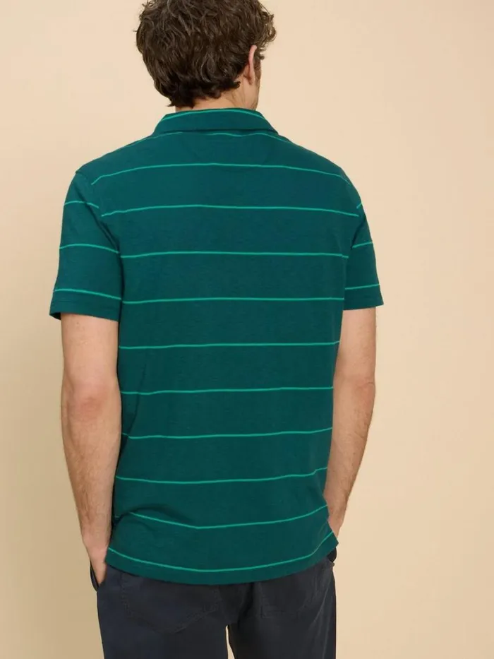 White Stuff POLO SHIRTS Jacquard Stripe Polo Teal Multi 8211 Men White Stuff POLO SHIRTS Jacquard Stripe Polo Teal Multi 8211 Men