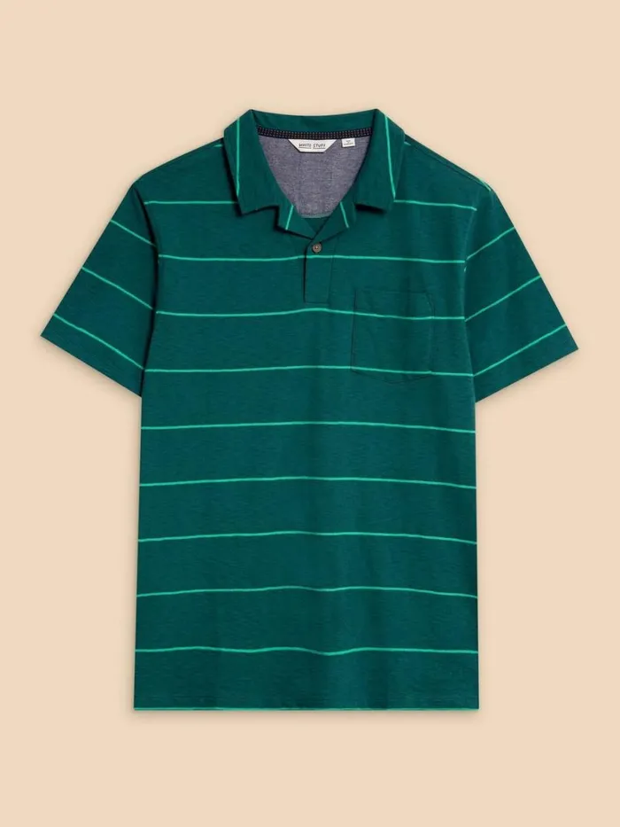 White Stuff POLO SHIRTS Jacquard Stripe Polo Teal Multi 8211 Men White Stuff POLO SHIRTS Jacquard Stripe Polo Teal Multi 8211 Men
