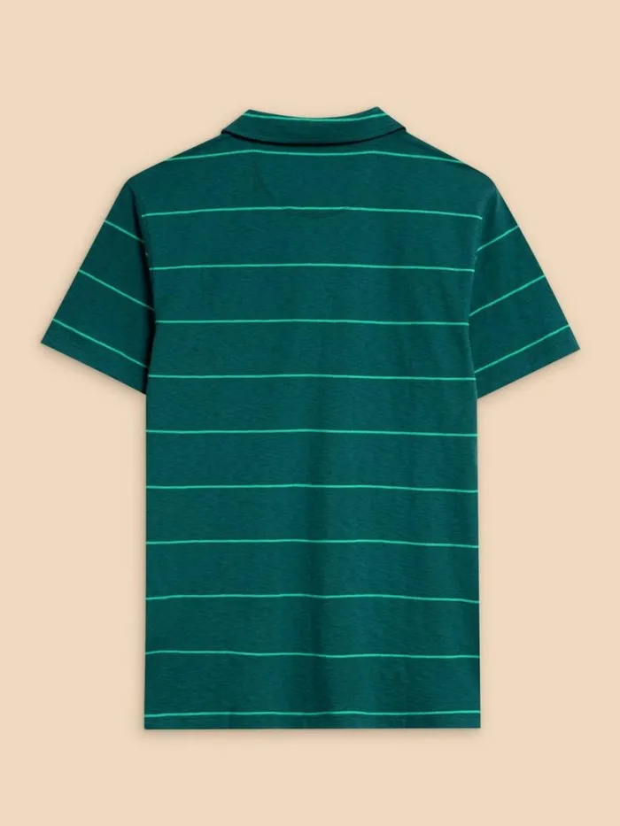 White Stuff POLO SHIRTS Jacquard Stripe Polo Teal Multi 8211 Men White Stuff POLO SHIRTS Jacquard Stripe Polo Teal Multi 8211 Men