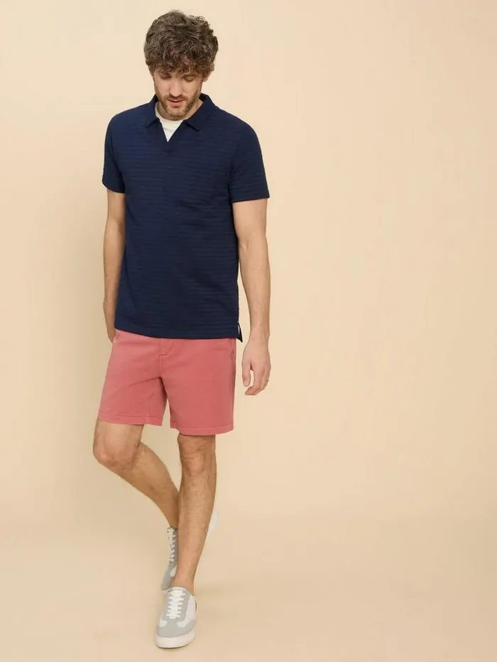 White Stuff POLO SHIRTS Textured Open Collar Polo Dark Navy 8211 Men White Stuff POLO SHIRTS Textured Open Collar Polo Dark Navy 8211 Men