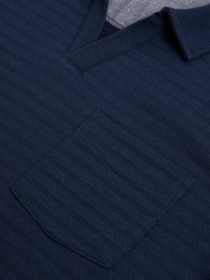 White Stuff POLO SHIRTS Textured Open Collar Polo Dark Navy 8211 Men White Stuff POLO SHIRTS Textured Open Collar Polo Dark Navy 8211 Men
