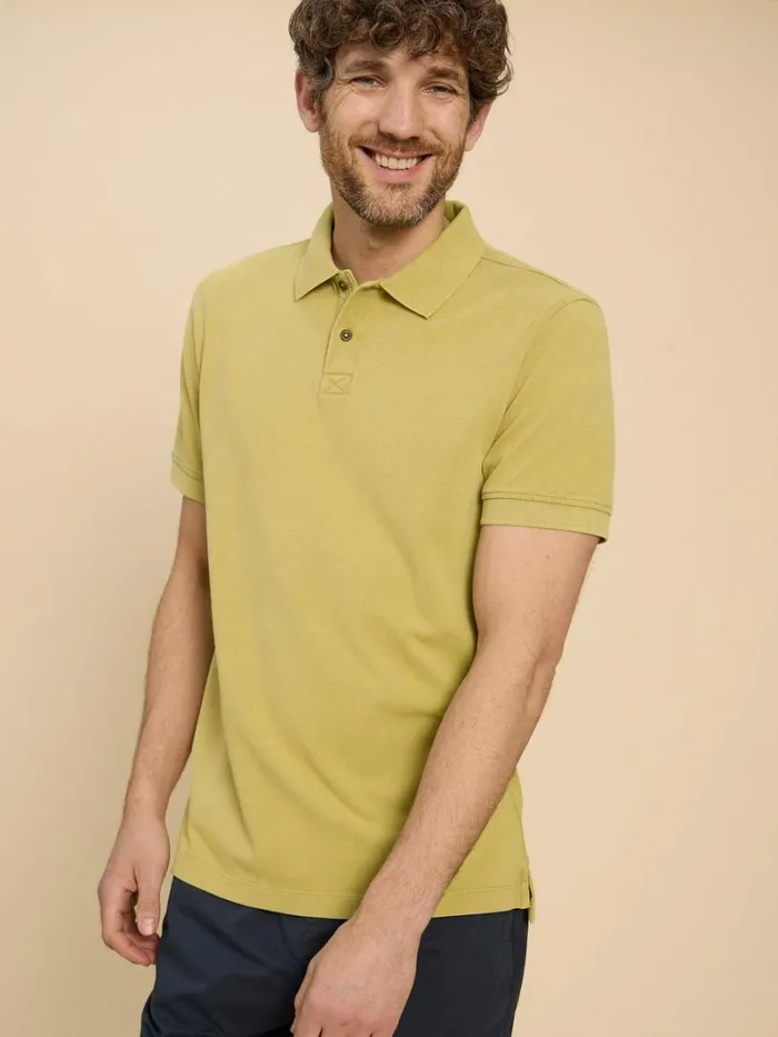White Stuff POLO SHIRTS Utility Polo Bright Green 8211 Men
