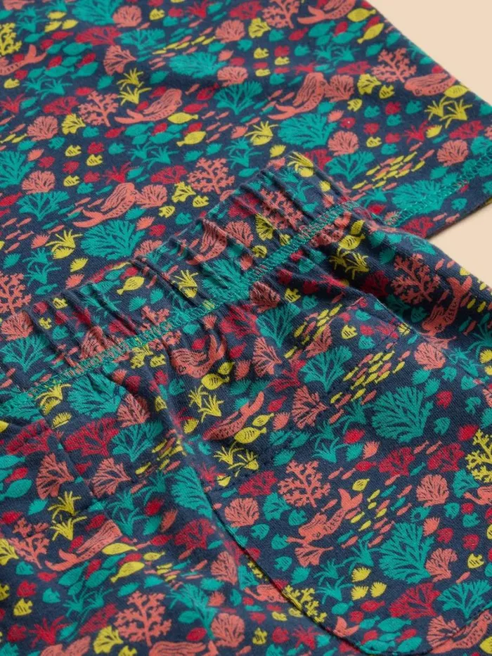 White Stuff PYJAMAS Sealife Short PJ Set Navy Multi 8211 Kids