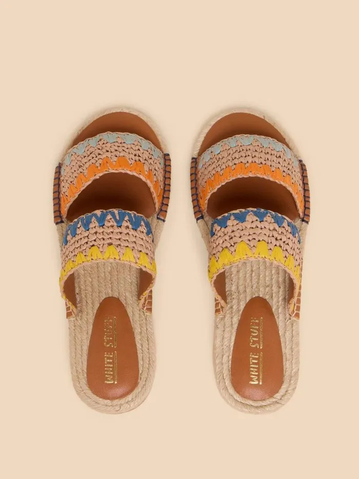 White Stuff SANDALS Belflower Raffia Mule Natural Multi 8211 Women White Stuff SANDALS Belflower Raffia Mule Natural Multi 8211 Women