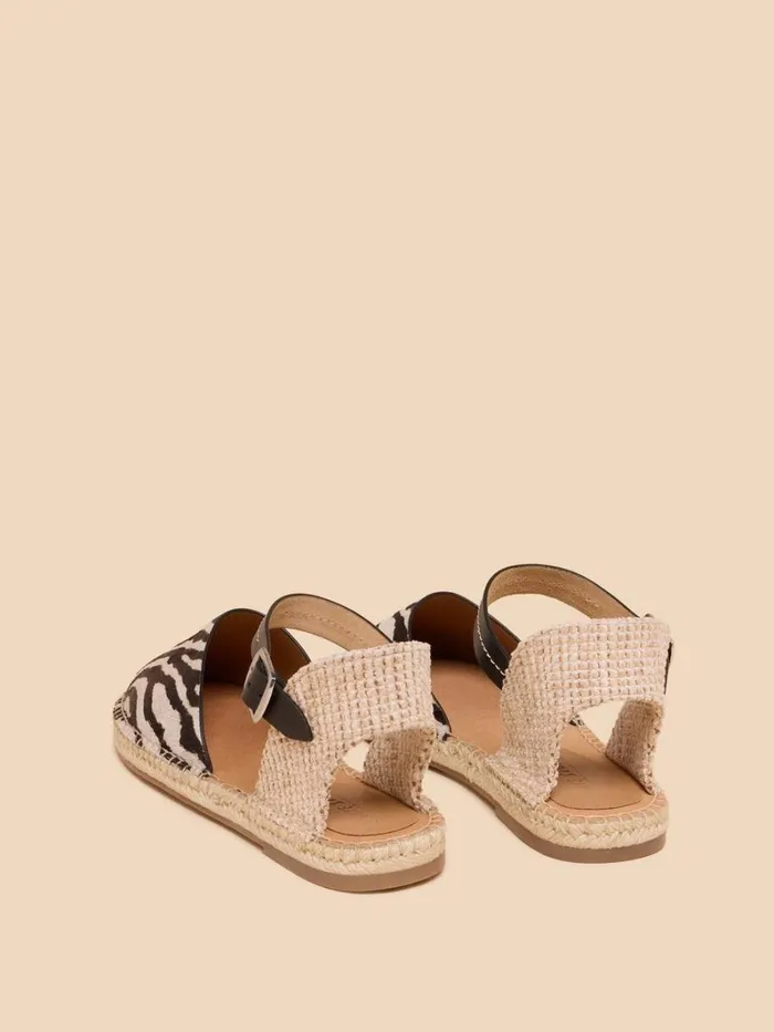 White Stuff SANDALS Buttercup Leather Espadrille Black Print 8211 Women White Stuff SANDALS Buttercup Leather Espadrille Black Print 8211 Women